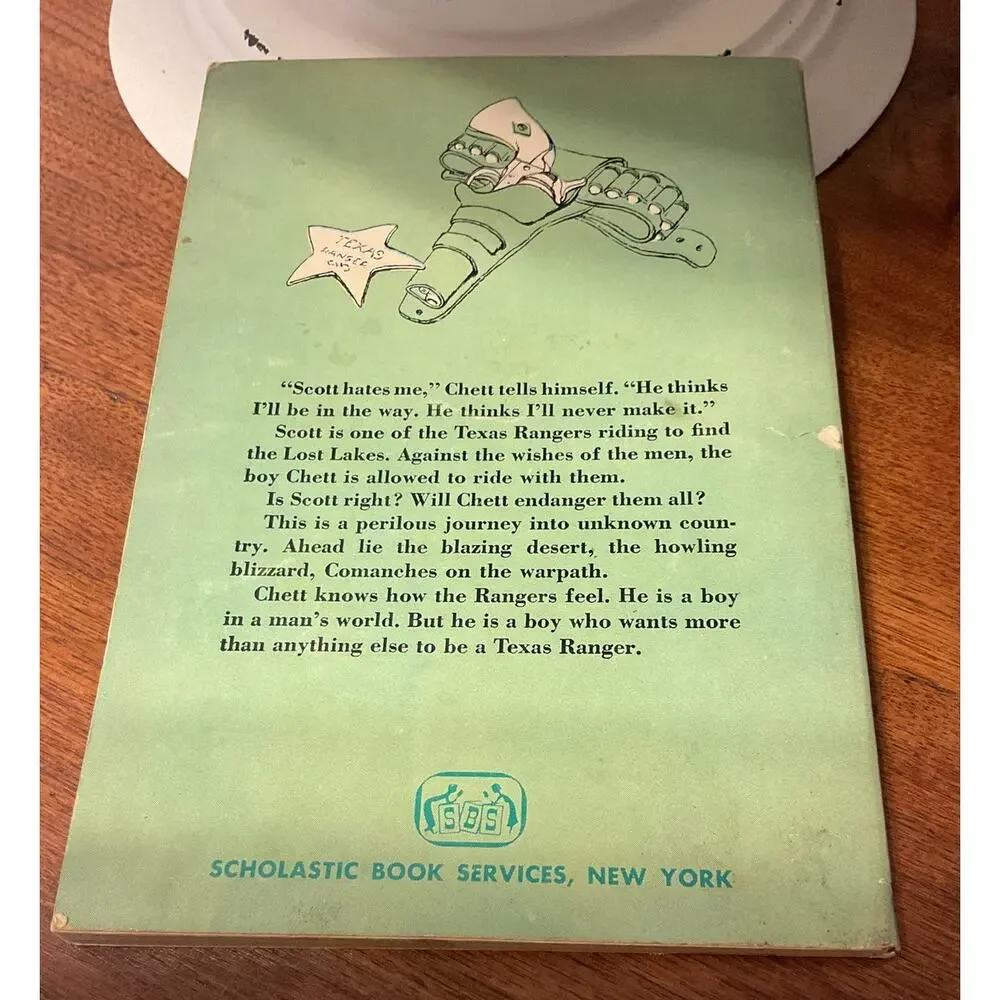 1963 THE LOST LAKES A Story Of The Texas Rangers,Scholastic,1st printing